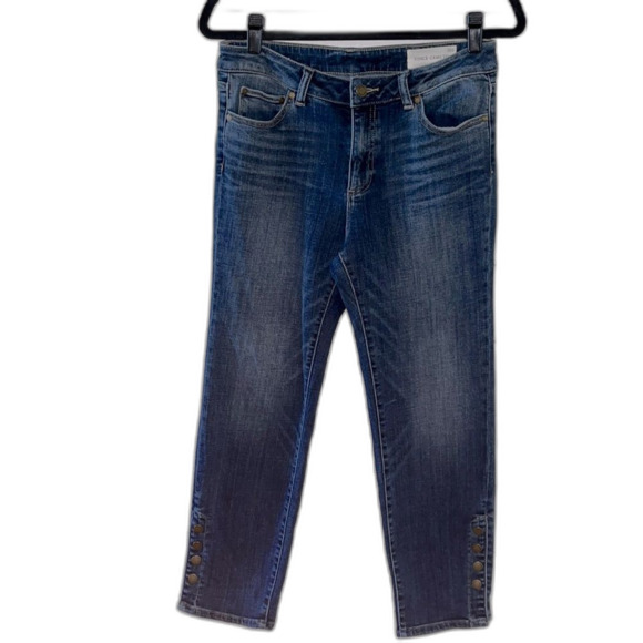 VINCE CAMUTO | Jeans w/ Button Snap detail at ankle | Size 29 (8) - Picture 1 of 6